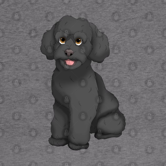 Black Toy Poodle Dog by millersye